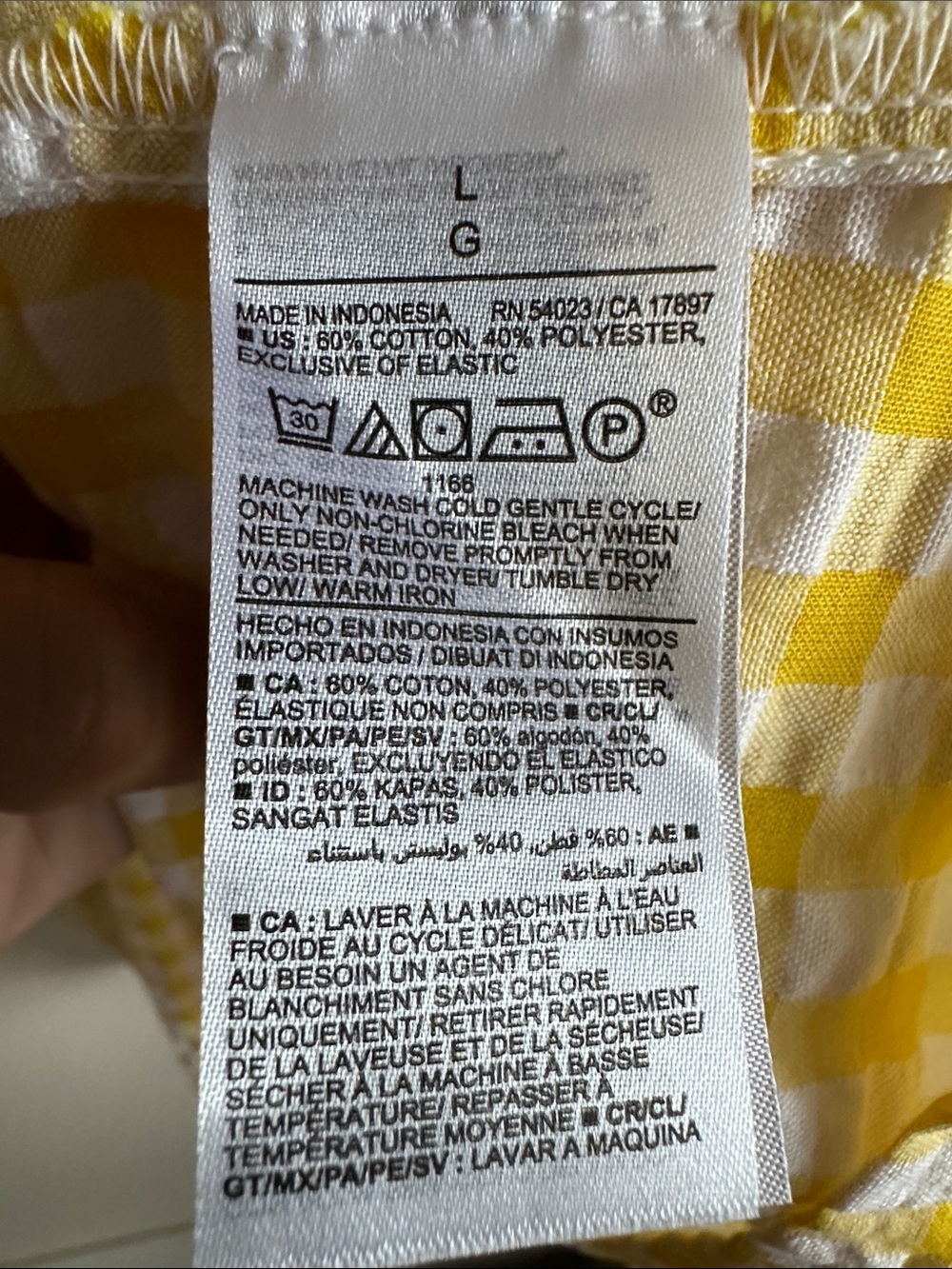 Old Navy Yellow and White Gingham Smocked Dress - Picture 7 of 7